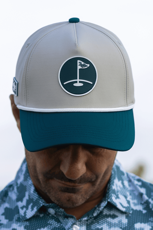 BooYaa Premium Golf Cap – Greenside (Stone/Forest Green)