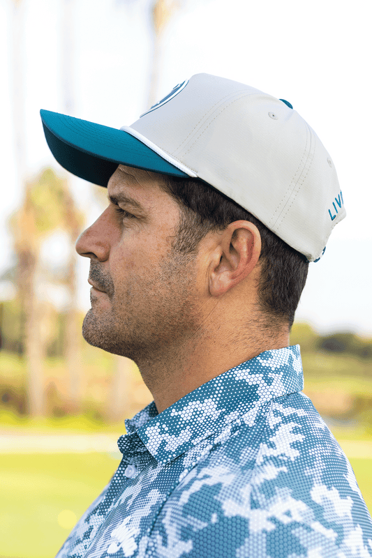 BooYaa Premium Golf Cap – Greenside (Stone/Forest Green) – view 2